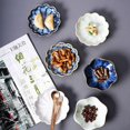 1Pc Ceramic Taste Dish Flower Shape Porcelain Nut Saucer Small Plate