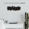 thumbnail image 3 of Solid Walnut Wood Coat Rack, Decorative Versatile For Your Home Office, Unique Flip Design Space Saving Organizer, Easy To Set Up And Use In Black, 3 of 5