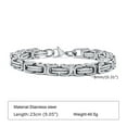 thumbnail image 5 of Bracelet Chaîne Byzantine pour Hommes, 4/5/6/8MM Grand en Acier Inoxydable, Cadeaux pour Lui, 5 of 5