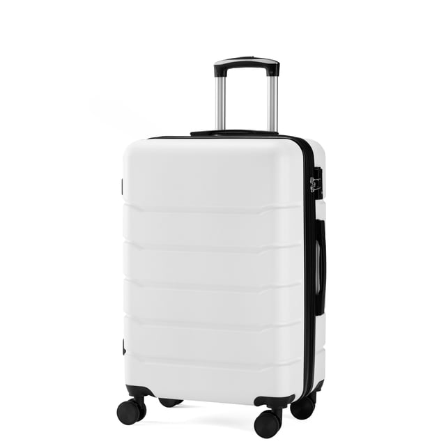 Luggage Simple Deluxe Carry On de 20 pulgadas con ruedas giratorias, color blanco
