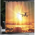 thumbnail image 4 of Ambesonne Scenery Shower Curtain, Widebody Jet Air Plane, 69"Wx84"L, Multicolor, 4 of 5