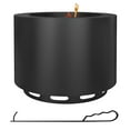 thumbnail image 2 of Outsunny Smokeless Fire Pit w/ Poker, 19" Firepit, Steel, Black, 2 of 9