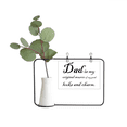thumbnail image 1 of Original Source Dad Festival Quote Metal Picture Frame Cerac Vase Decor, 1 of 3