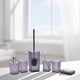 thumbnail image 1 of Set de accesorios para baño de 6 piezas en plástico blanco y gris | Dispensador de jabón con bomba, porta cepillos de dientes, vaso, estuche para tampones, cepillo para inodoro | Estilo moderno y, 1 of 8