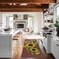 thumbnail image 6 of Rust Red Sunflower Farmhouse Kitchen Rugs Set 2 Piece Colorful Fall Flowers Seasonal Decorative Rug for Kitchen Low-Profile Floor Mats Decorations for Home Kitchen 17x48+17x30 Inches, 6 of 6