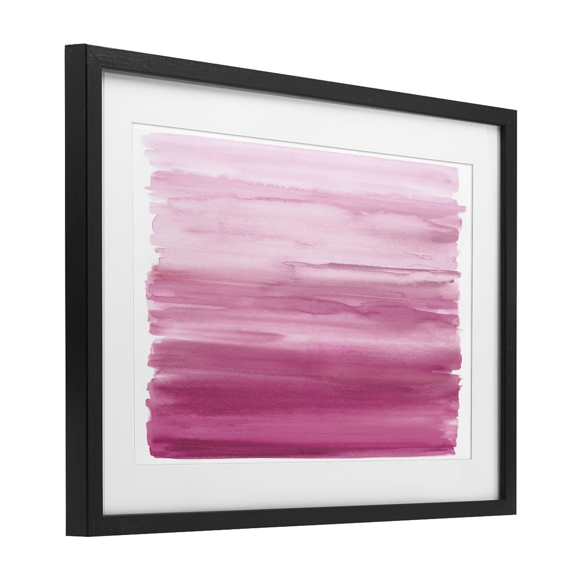 Stupell Industries Ombre Pink Blush Black Framed Print Under Glass, design by Allie Corbin
