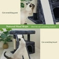 thumbnail image 3 of Small Cat Tree for Indoor Cats，Cat Tower with Scratching Post and Board，Cat House with Perch for Kitten,, 3 of 14