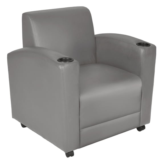 Nova Lounge Vinyl Chair in Grey