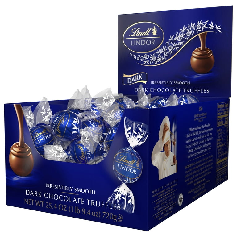 Lindor Dark Chocolate Truffles, 25.4 oz Box, 60/Box Lindor Dark Chocolate Truffles, 25.4 oz Box, 60/Box