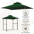 thumbnail image 4 of Eurmax 5x8 Grill Gazebo Replacement Canopy Double Tiered BBQ Canopy Roof,Forest Green, 4 of 5