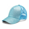thumbnail image 3 of CoCopeaunts Women Cap Hat Summer Baseball Caps Sequins Shiny Messy Bun Snapback Hat Sun Caps Women Girl Ponytail Cap Ponytail Baseball Caps, 3 of 6