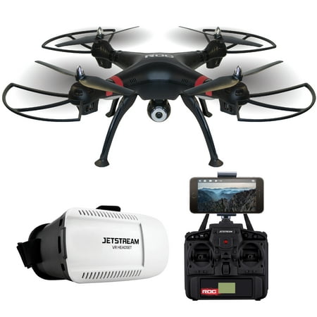 Jetstream ROC 2.4GHz Quadcopter Drone with a Controller, VR Headset, and HD Camera