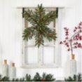 thumbnail image 4 of Nearly Natural 30In. Pre-Lit Snowflake Artificial Dunhill Fir Wreath With Pinecones And 40 Led Lights, 4 of 4