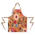 thumbnail image 2 of Pioneer Flower Floral Print Pattern Apron-Garden Aprons for Women with Pockets-Cotton Linen Waterproof Kitchen Cooking Gardening Aprons Adjustable for Kitchen,Cooking,BBQ and Salon 33x27 Inch, 2 of 7