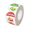 thumbnail image 4 of 500 Uds etiquetas de ají 4 niveles comida caliente cocina pelar y pegar etiquetas de alimentos picantes pegatinas de nivel picante para tienda de, 4 of 8