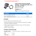 thumbnail image 2 of Engine Coolant Thermostat Housing Assembly - Compatible with 2008 - 2012 Mercedes-Benz C300 2009 2010 2011, 2 of 2