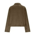 thumbnail image 5 of jtjvou Fall Winter Jackets for Women 2025 Trendy Long Sleeve Button Down Shackets Coat with Pockets Casual Outwear Brown M, 5 of 8