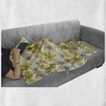 thumbnail image 6 of Floral Soft Flannel Fleece Throw Blanket, Blossoms Petals Modern Dots Abstract Bedding Plants Gardening, Cozy Plush for Indoor and Outdoor Use, 50" x 60", Khaki Brown White, by Ambesonne, 6 of 6