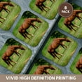 thumbnail image 6 of 3drose, Brown Horse in the Field Is a Photo of a Horse Eating Grass, Set of 8 Coasters - Soft, 6 of 7