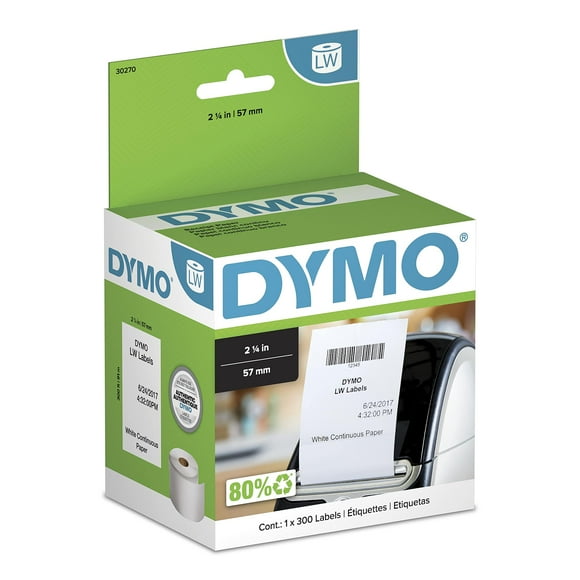 Etiquetas continuas DYMO LW para impresoras LabelWriter de 2,25 x 91 m
