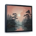 thumbnail image 2 of Designart "Dreamy River Pink Grey Mid Century Serenity II" Mid-century Floater Framed Wall Decor, 2 of 7