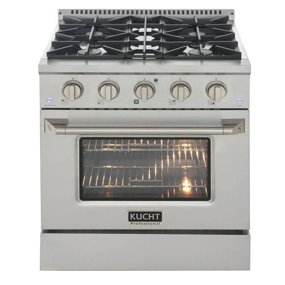 KUCHT Professional 30 in. 4.2 cu. ft. Propane Gas Range with Convection Oven in Stainless Steel