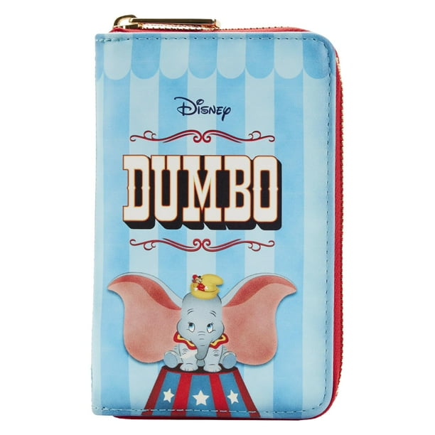 Monedero Loungefly de la serie de libros Dumbo de Disney con cremallera, multicolor
