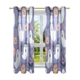 thumbnail image 7 of Yayeee Window Curtains Light Filtering 63"x42" Grommet Panel Pair Home Living Room Decor, Blue Cute Halloween, 7 of 7