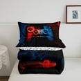 thumbnail image 4 of Game Comforter Set Queen,Teens Gamer Room Decor Duvet Insert, Gaming Console Bedding Set, Gamepad Video Games Joysticks Quilted Duvet,Modern Retro Bedroom Decor Red Blue, 4 of 8