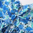 thumbnail image 5 of XIAONU Floral Print Spaghetti Strap Maxi Dress For Women Front Cutout Tiered Vacation Dress, 5 of 6