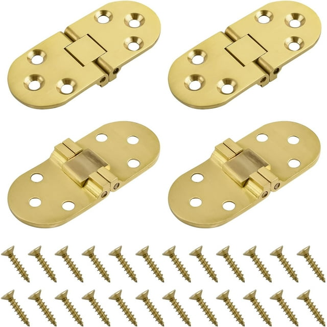 4 Pcs Charnière de Table, Charnière en Laiton Massif Rabattable, pour Tiroir, Table, Bureau, Machine à Coudre