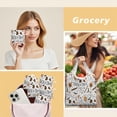 thumbnail image 6 of 5 Pack Foldable Shopping Bag,Trick or Treat Halloween Pattern Reusable Grocery Bags with Pockets,Large Reusable Tote Bags with Handles Waterproof & Lightweight, 6 of 6