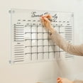 thumbnail image 4 of Acrylic Dry Erase Calendar for Wall Clear Wall Mounted Calendar Erasable Weekly Whiteboard for Planning Shopping Lists, 4 of 19