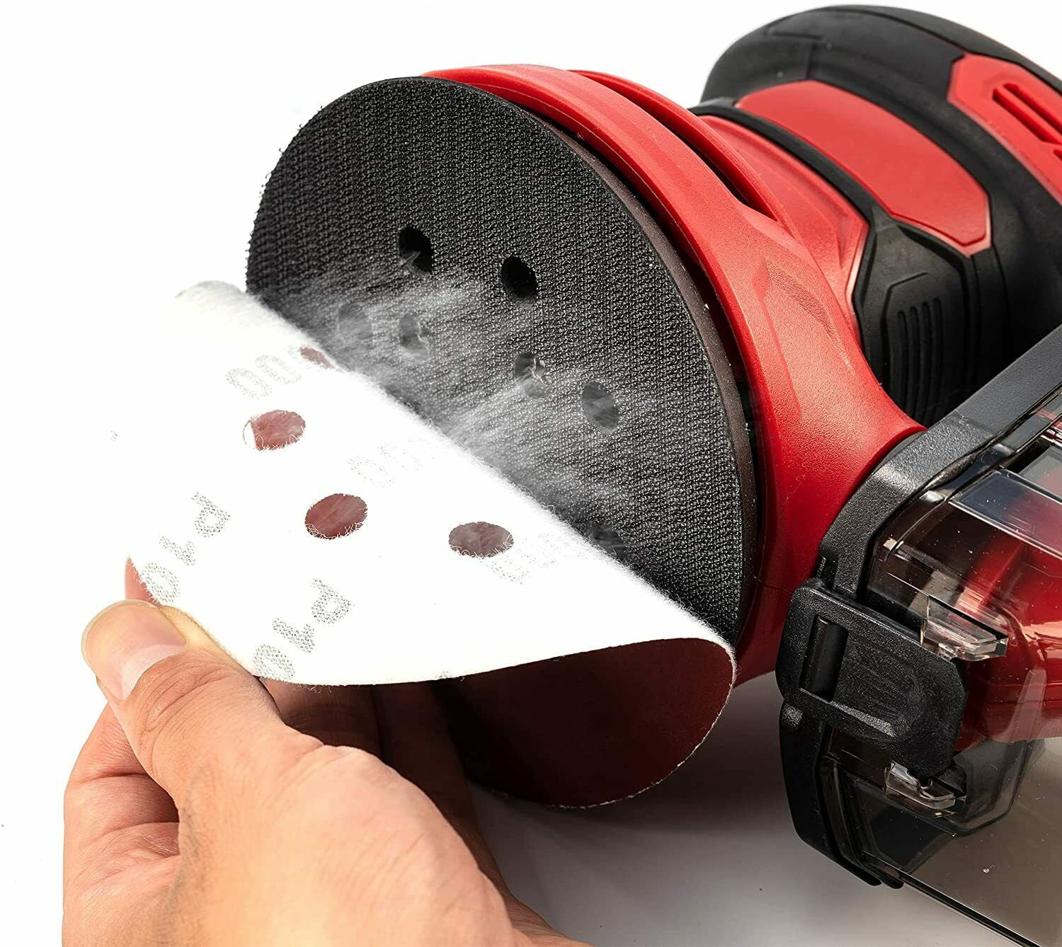 SATC 50Pcs 5 inch 8-Hole Hook and Loop Sanding Discs 40 Grit Orbital Sander Sandpaper for Polishing
