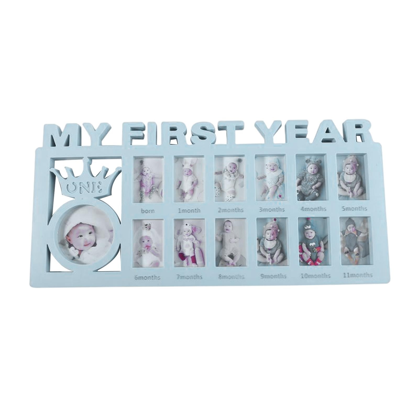 yuksok My First Year Photo Frame Baby Collage Frame Holds 13