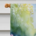 thumbnail image 3 of Clumber Spaniel Spring Path House Flag, 3 of 5