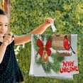thumbnail image 5 of Bird Wooden Birdhouse Hand Towels 2 PCS, Christmas Greeting Kitchen Towel Ultra Soft and Highly Absorbent,Decorative Fingertip Face Towel for Bathroom Hotel, 28.3"x14.4", 5 of 5