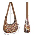 thumbnail image 4 of Coffee Crossbody Bag for Women Adjustable Strap Lightweight Nylon Cute Peach Smoked Sausage Meat Vintage Retro Kawaii Fruit Minimalist Pastel Fruit BBQ Food Sausage Purse Travel Use, 4 of 5