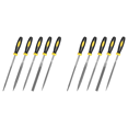 thumbnail image 1 of Juego de Limas de Metal de Mano Pequeña, 6,3 Pulgadas, 10 Piezas, Limas de Aguja de Acero de Aleación Resistente, Redondas, Bisemicirculares, Planas, Cuadradas, Triangulares, 1 of 5