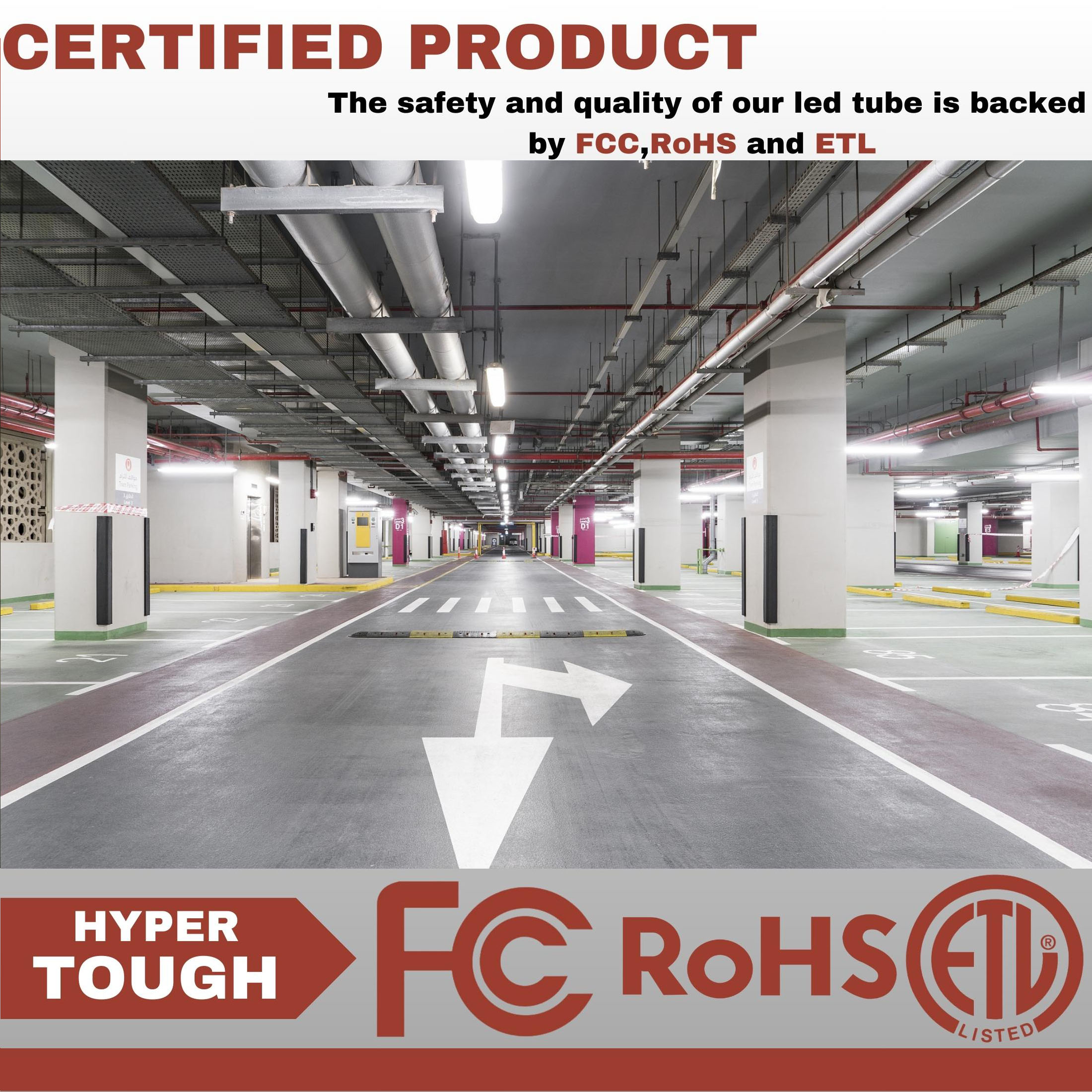 Hyper Tough 3-FT 4500-Lumen Integrated LED Shop Light, Slim Design, Linkable and Motion Sensor, 1PK - image 3 of 10