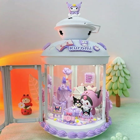 

Kawaii Sanrio Kuromi My Melody Cinnamonroll DIY Halloween Candlestick 3D Night Light Decoration Cute Beauty Bedlight Decoration