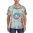 thumbnail image 5 of KLL Men's Hawaiian Shirt Short Sleeve Button Down Beach Shirts-Colorful Donut, 5 of 6