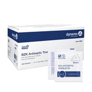 Dynarex DynaSafety BZK Antiseptic Towelettes - Sterile, Alcohol and Fragrance Free, 5" x 7" - Case of 1000