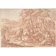 thumbnail image 3 of Jonas Umbach 18x14 Black Modern Framed Museum Art Print Titled - August (One of a Series Representing the Labors of the Months) (1690), 3 of 5