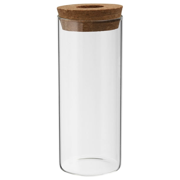 Uxcell Jarrón Cilíndrico de Vidrio 7.9"x2.6" para Propagación de Plantas Terrario Maceta de Vidrio de Escritorio con Tapón de Corcho