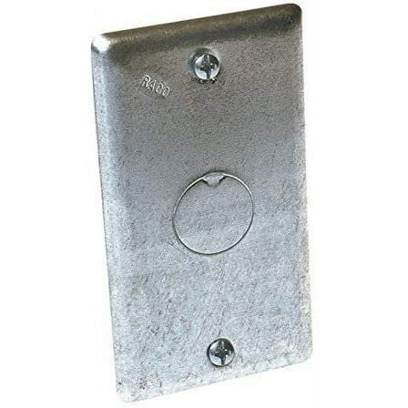 Hubbell Raco 0861 Single Gang Blank Wallplate With Knock Out