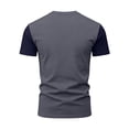 thumbnail image 5 of Fabrcox S-4XL Short Sleeve Shirt Men Big and Tall V Neck T Shirts for Man Color Block Athletic Sports Mens Summer Shirt with Pocket, 5 of 8