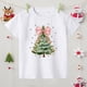 thumbnail image 5 of Camisa con estampado de lazo de árbol de Navidad para niñas, atuendo de fiesta de Navidad, camiseta navideña, camisetas de manga corta para niños, ropa, 5 of 5