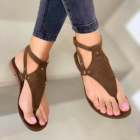 

Cathalem Jelly Thong Sandals for Women Flat Sandals Open Toe Beach Flops Ladies Flip Strap Sandals Buckle Women s Sandals Size 6 Yellow 10.5