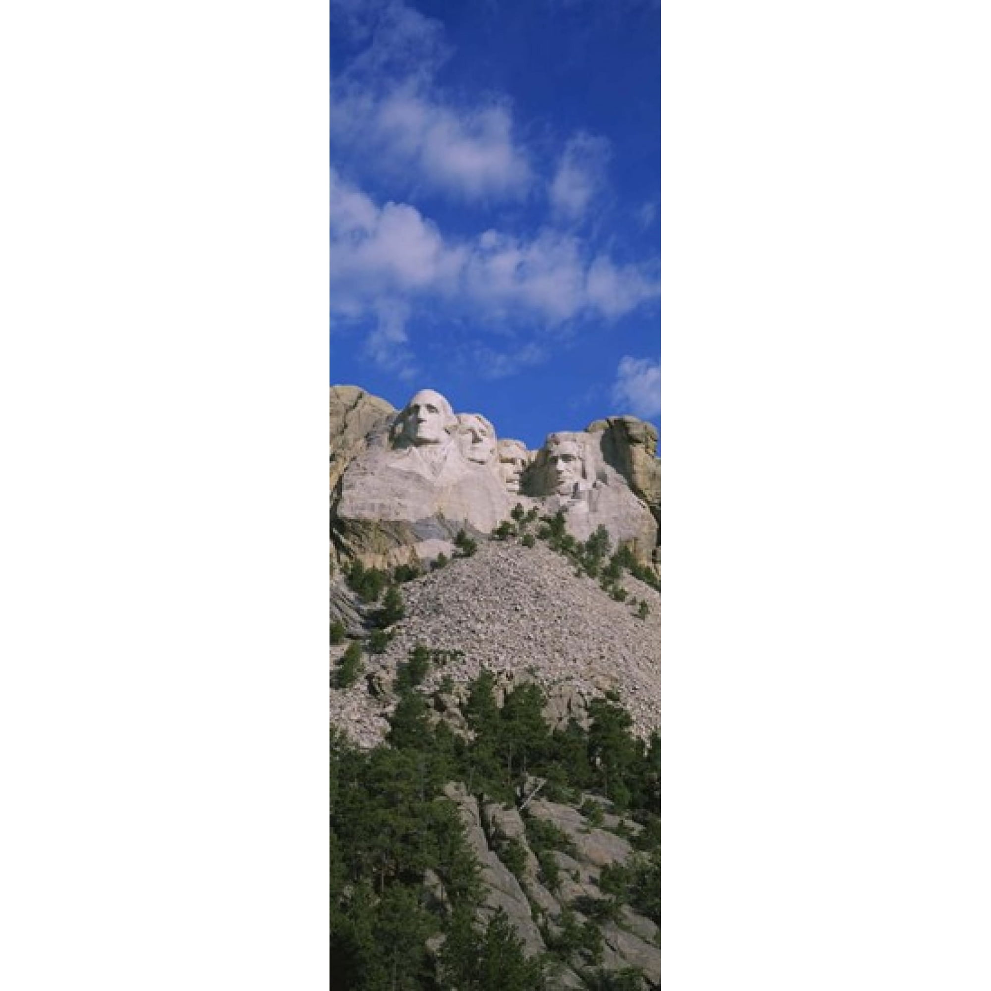 Sculptures of US presidents carved on the rocks of a mountain Mt Rushmore National Monument South Dakota USA Canvas Art - Panoramic Images (18 x 6)